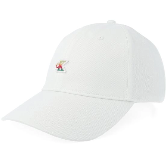 Cap Iridecent Ck Logo Pride Cap Bright White Dad Cap - Calvin Klein - Weiss