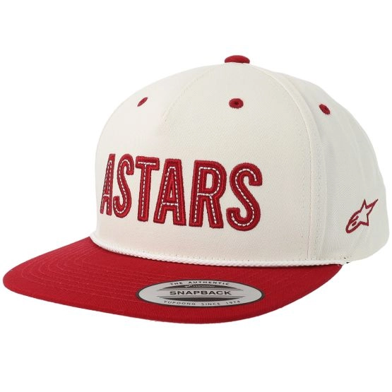 Cap Stadium Ht Off White/Red Snapback - Alpinestars - Beige
