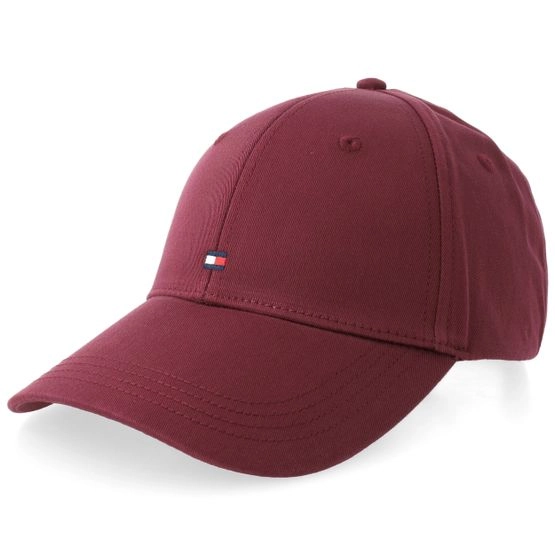 Cap Th Flag Red Wine Adjustable - Tommy Hilfiger - Rot