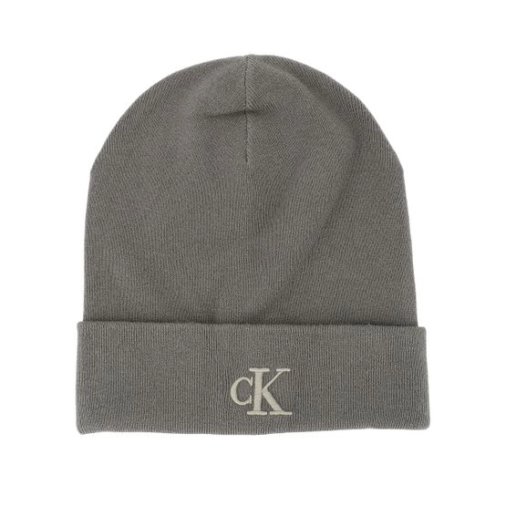 Mütze Ck Fine Rib Beanie Beluga Cuff - Calvin Klein - Grau