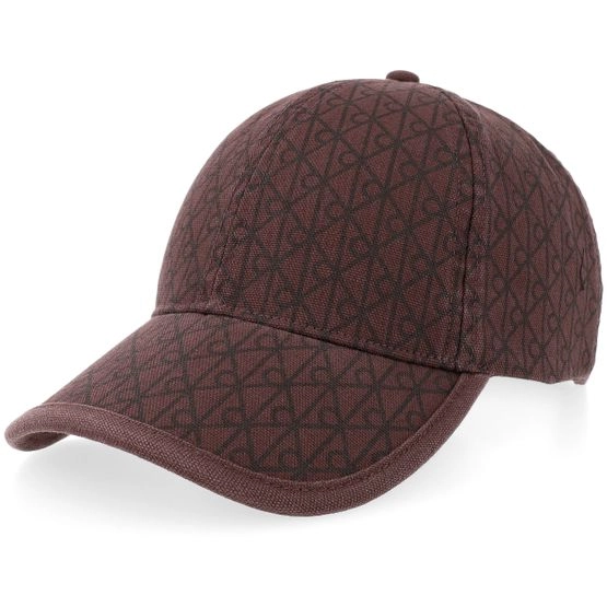 Cap Emblem Print W Leather Patch Fudge Dad Cap - Calvin Klein - Braun