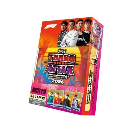 Trading Cards Formula 1 Turbo Attax 2026 Mega Tin Sunshine State - 48 Cards - Topps - Schwarz