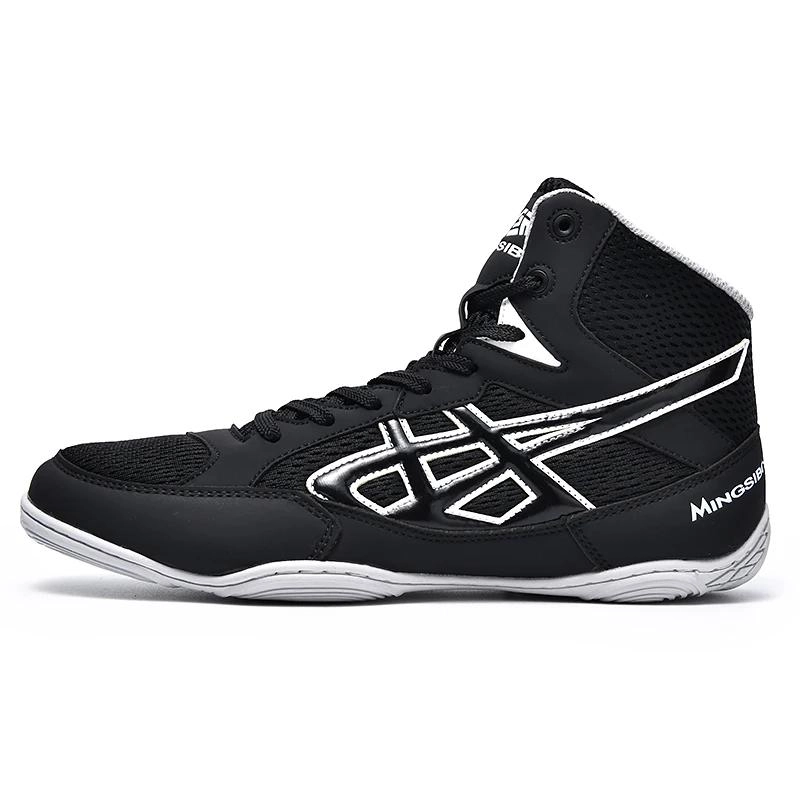 Neu Männer Wreslting Schuhe Atmungsaktiv Wrestling Trägt für Männer Größe 35-46 35 black
