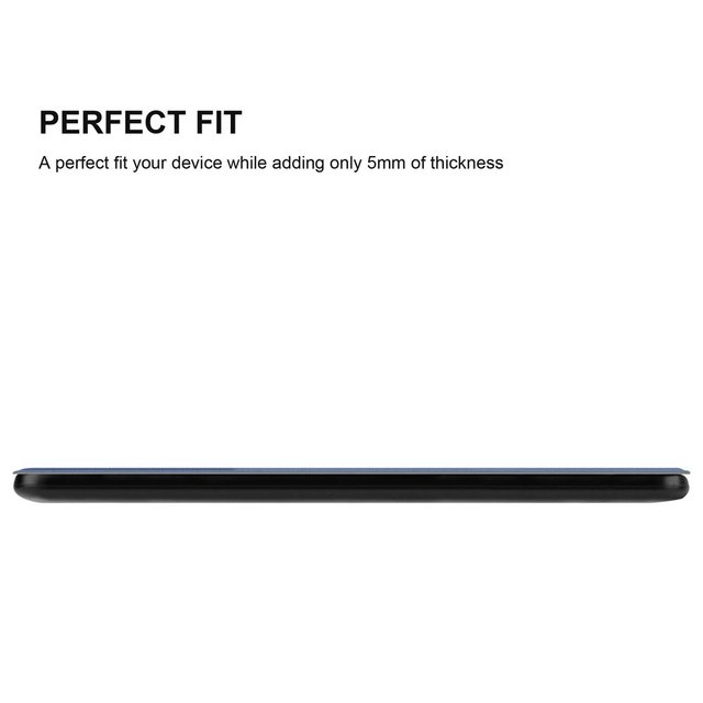Cadorabo Tablet Hülle für Apple iPad (9,7" Zoll) 2017 / 2018 (5, Gen, und 6, Gen,) in JERSEY DUNKEL BLAU Ultra Dünne Book Style Schutzhülle mit Auto Wake Up und Standfunktion aus Kunstleder