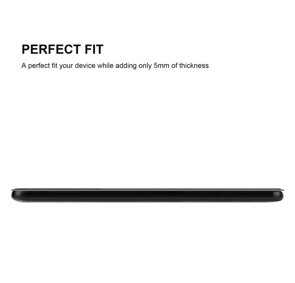 Cadorabo Tablet Hülle für Asus ZenPad 10 (10,1" Zoll) (Z301MFL) in SATIN SCHWARZ Ultra Dünne Book Style Schutzhülle mit Auto Wake Up und Standfunktion aus Kunstleder