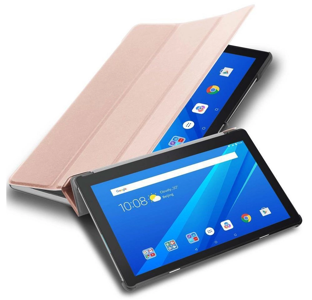 Cadorabo Tablet Hülle für Lenovo Tab M10 (10,1" Zoll) in PASTELL ROSÉ GOLD Ultra Dünne Book Style Schutzhülle OHNE Auto Wake Up und Standfunktion aus Kunstleder