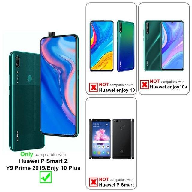 Cadorabo Panzer Folie für Huawei P SMART Z Schutzfolie in KRISTALL KLAR Gehärtetes (Tempered) Display-Schutzglas in 9H Härte mit 3D Touch Kompatibilität