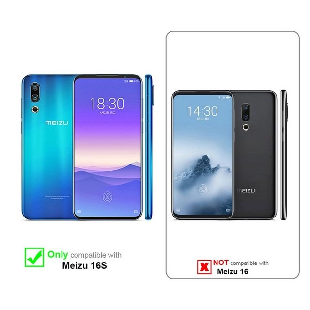 Cadorabo Panzer Folie für MEIZU 16S Schutzfolie in KRISTALL KLAR Gehärtetes (Tempered) Display-Schutzglas in 9H Härte mit 3D Touch Kompatibilität
