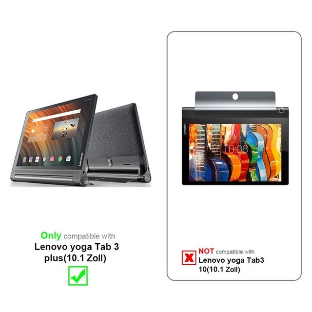 Cadorabo Panzer Folie für Lenovo Yoga Tab 3 Plus (10.1" Zoll) Schutzfolie in KRISTALL KLAR Gehärtetes (Tempered) Display-Schutzglas in 9H Härte mit 3D Touch Kompatibilität