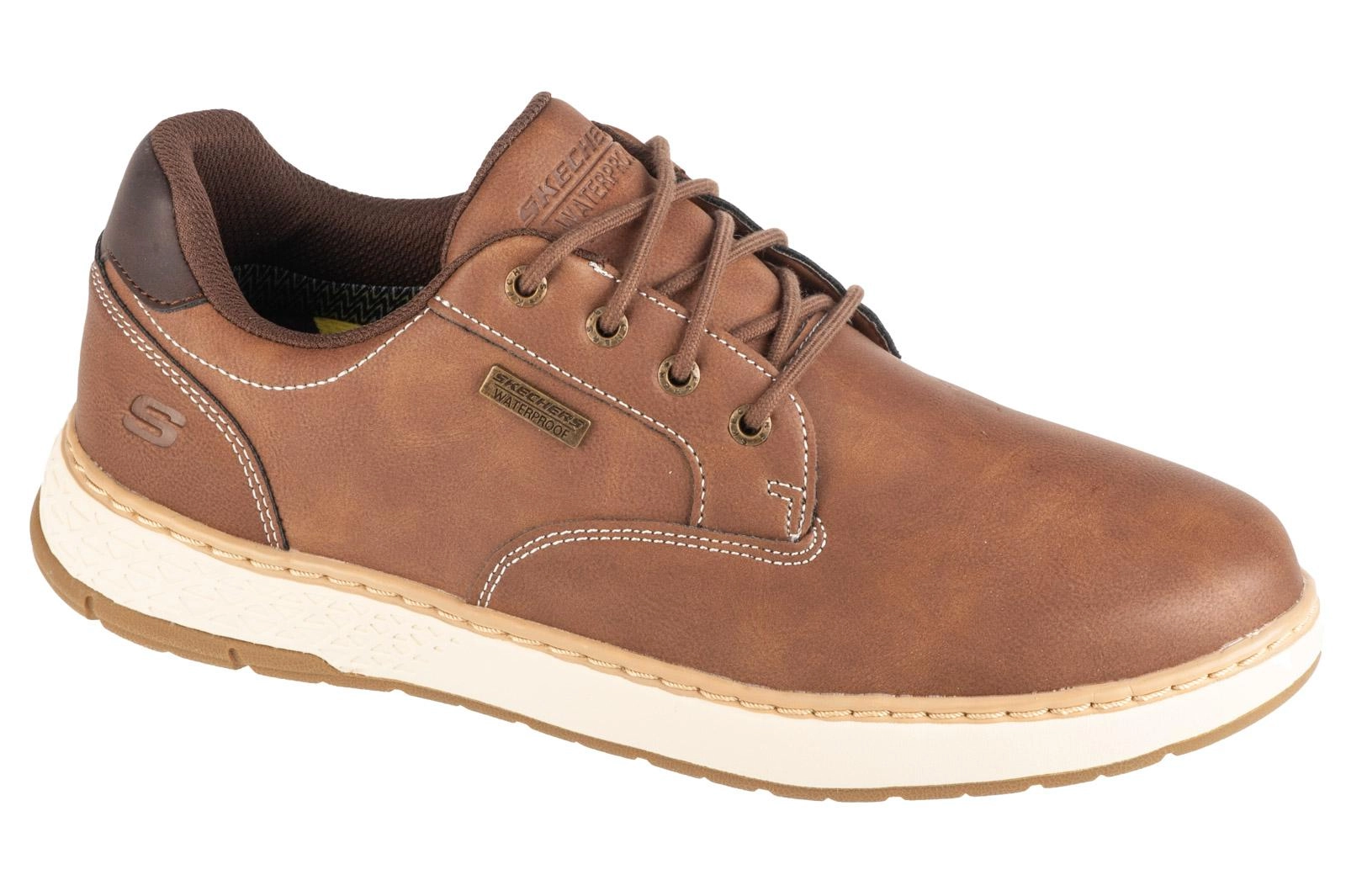 Skechers Garlan - Pryor, Herren braune Sneaker 44 braun