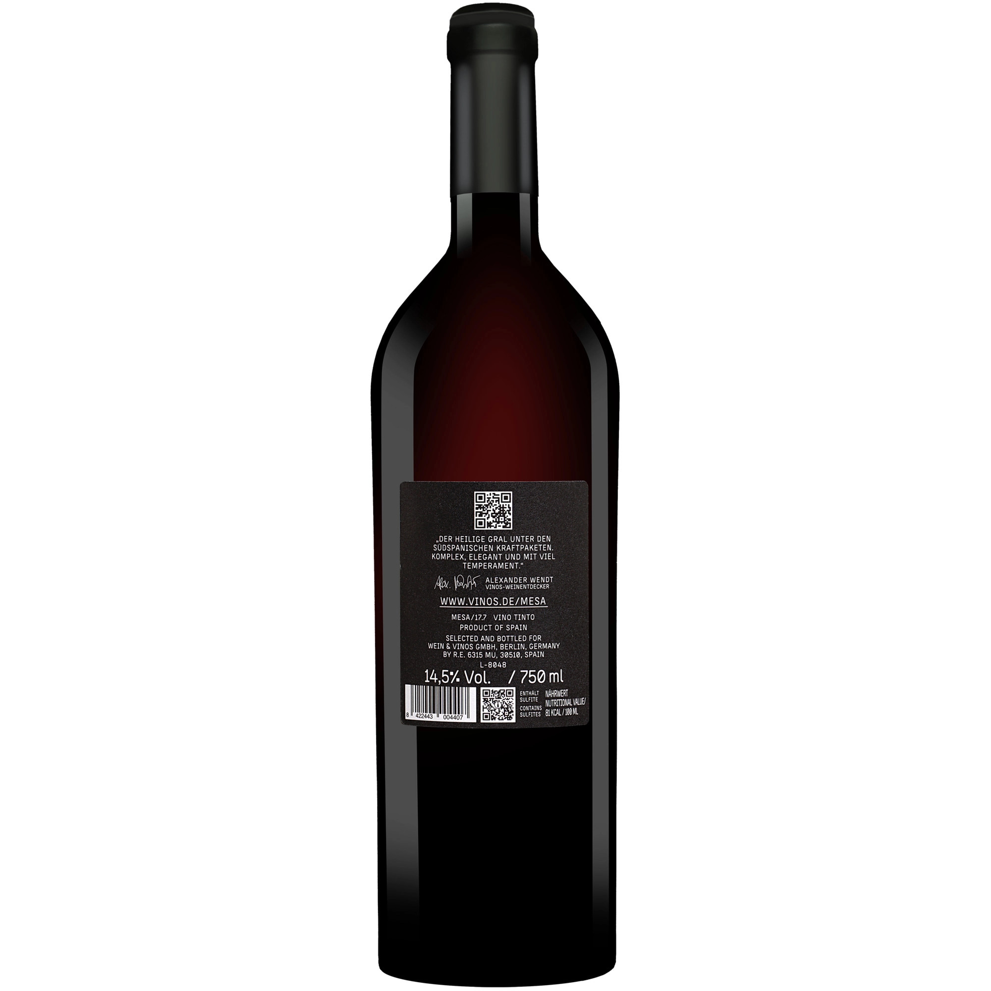 MESA/17.7  0.75L 14.5% Vol. Rotwein Trocken aus Spanien