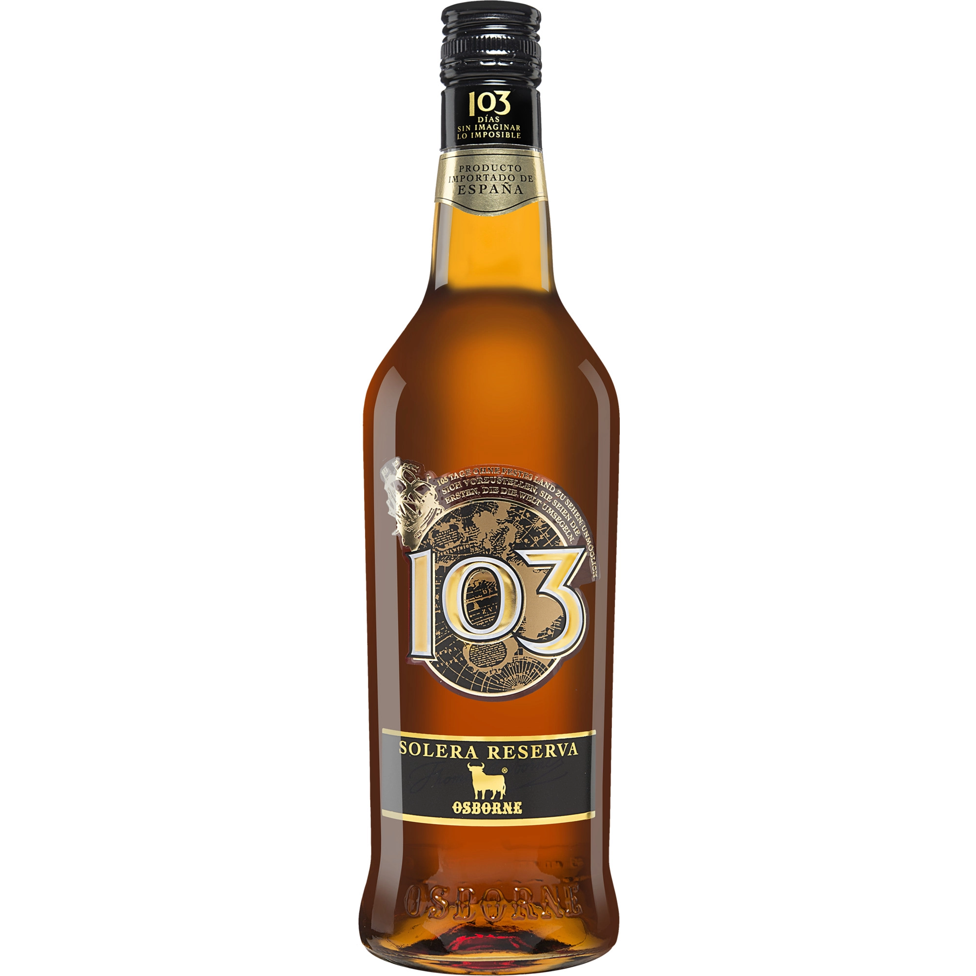 Brandy Osborne »103« Etiqueta Negra Solera Reserva - 0,7 L.  0.7L 37% Vol. Brandy aus Spanien