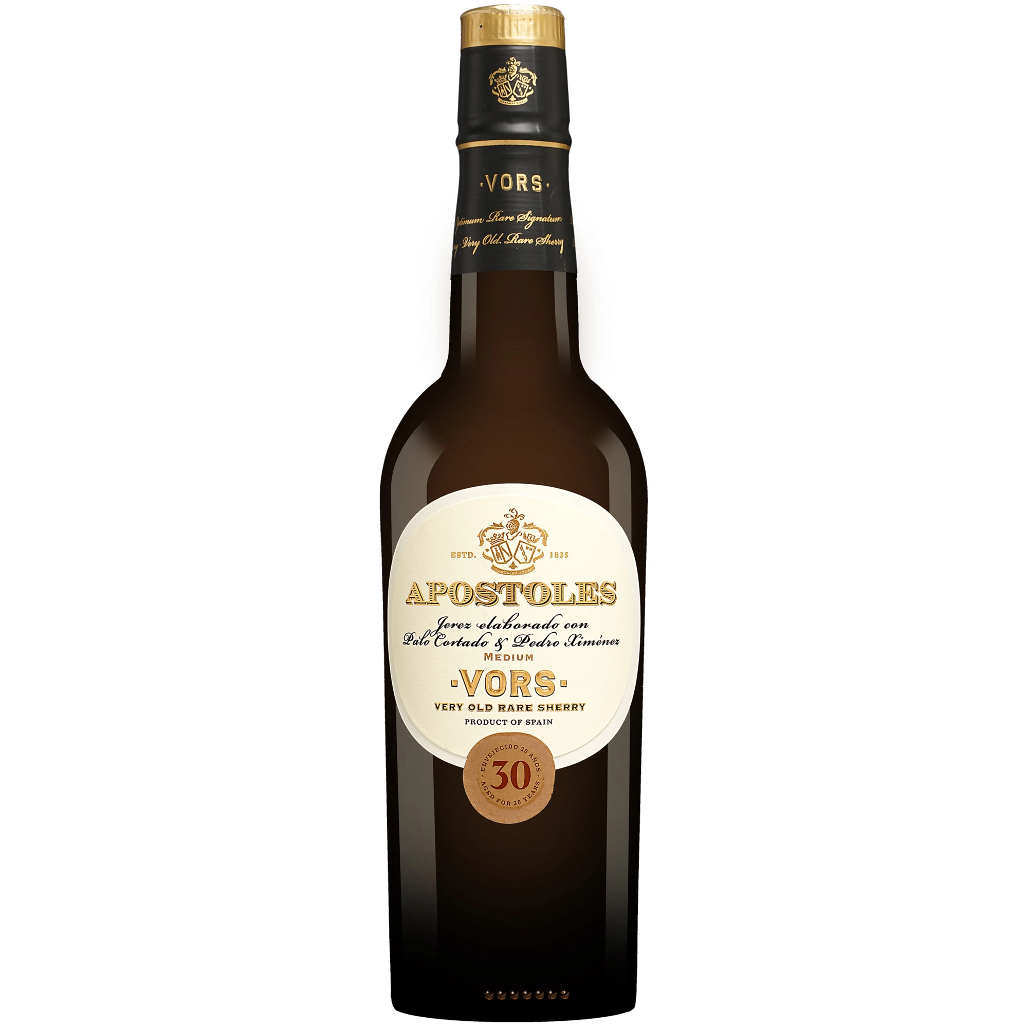 González Byass V.O.R.S. 30 Años Palo Cortado Medium »Apóstoles« - 0,375 L  0.375L 20% Vol. Halbtrocken aus Spanien