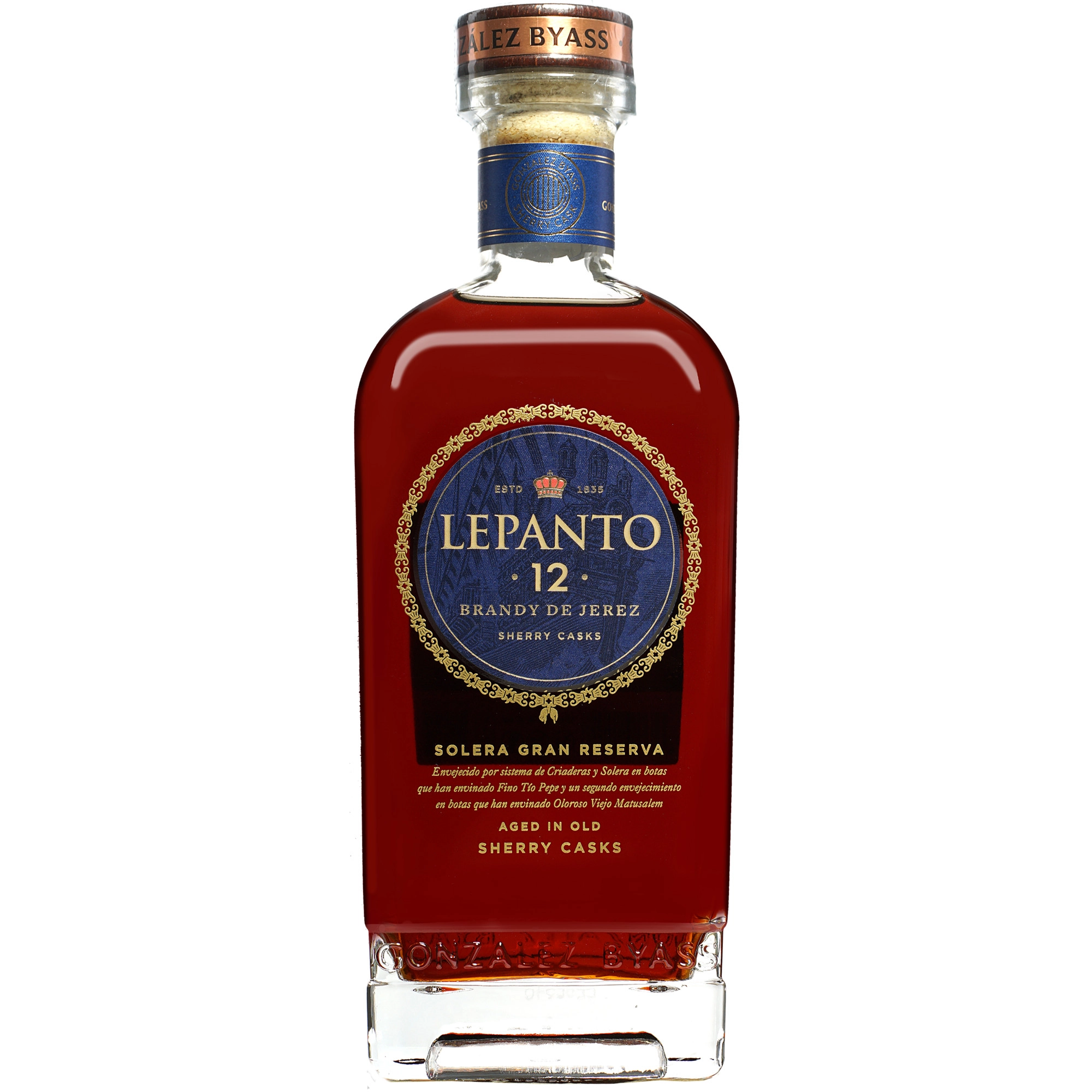 Brandy González Byass »Lepanto« Solera Gran Reserva - 0,7 L.  0.7L 36% Vol. Brandy aus Spanien
