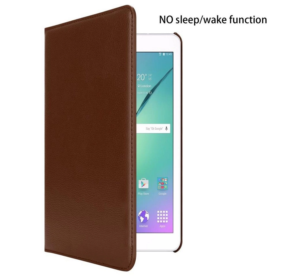 Cadorabo Tablet Hülle für Samsung Galaxy Tab S2 (9,7" Zoll) SM-T815N / T813N / T819N in PILZ BRAUN Book Style Schutzhülle OHNE Auto Wake Up mit Standfunktion und Gummiband Verschluss