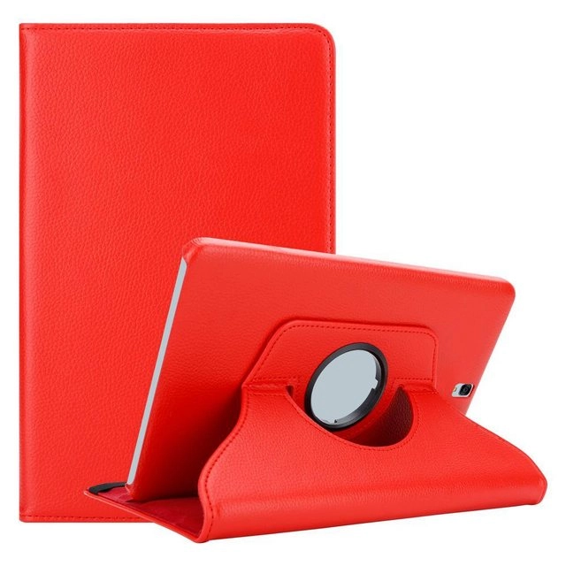 Cadorabo Tablet Hülle für Samsung Galaxy Tab S3 (9,7" Zoll) SM-T820N / T825N in MOHN ROT Book Style Schutzhülle OHNE Auto Wake Up mit Standfunktion und Gummiband Verschluss
