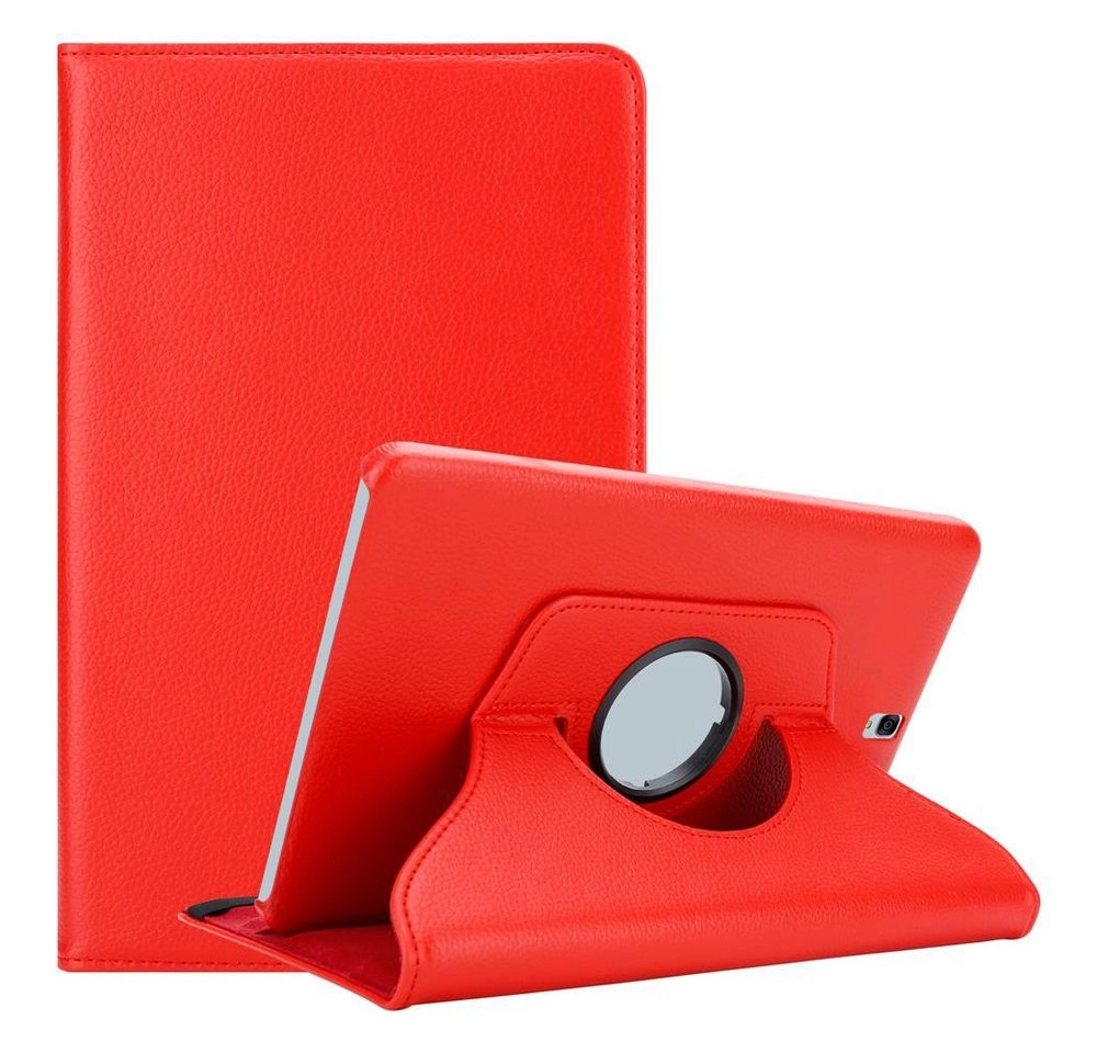 Cadorabo Tablet Hülle für Samsung Galaxy Tab S3 (9,7" Zoll) SM-T820N / T825N in MOHN ROT Book Style Schutzhülle OHNE Auto Wake Up mit Standfunktion und Gummiband Verschluss