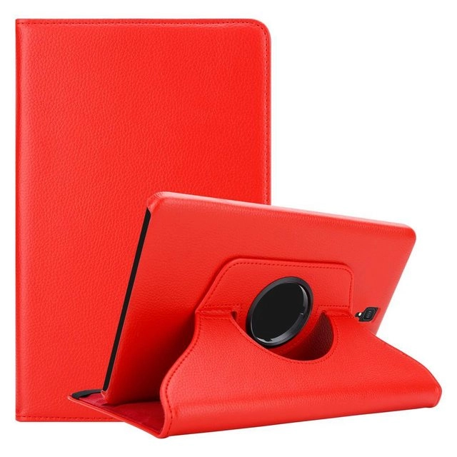 Cadorabo Tablet Hülle für Samsung Galaxy Tab S4 (10,5" Zoll) T830 / T835 in MOHN ROT Book Style Schutzhülle OHNE Auto Wake Up mit Standfunktion und Gummiband Verschluss