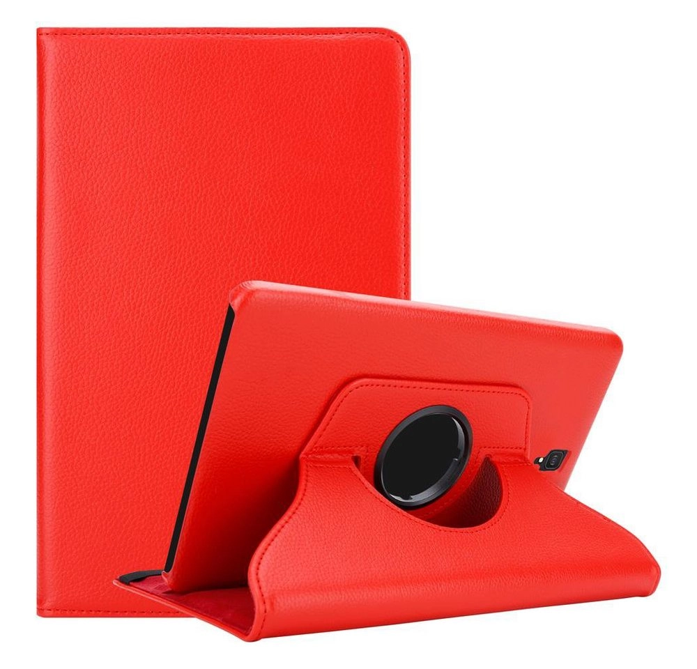 Cadorabo Tablet Hülle für Samsung Galaxy Tab S4 (10,5" Zoll) T830 / T835 in MOHN ROT Book Style Schutzhülle OHNE Auto Wake Up mit Standfunktion und Gummiband Verschluss