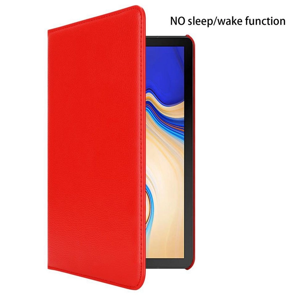 Cadorabo Tablet Hülle für Samsung Galaxy Tab S4 (10,5" Zoll) T830 / T835 in MOHN ROT Book Style Schutzhülle OHNE Auto Wake Up mit Standfunktion und Gummiband Verschluss