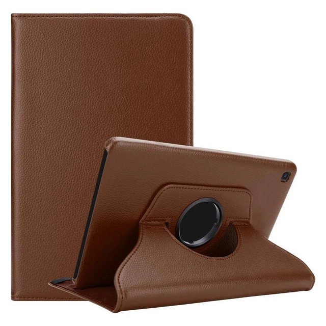 Cadorabo Tablet Hülle für Samsung Galaxy Tab S5e (10,5" Zoll) SM-T725N in PILZ BRAUN Book Style Schutzhülle OHNE Auto Wake Up mit Standfunktion und Gummiband Verschluss