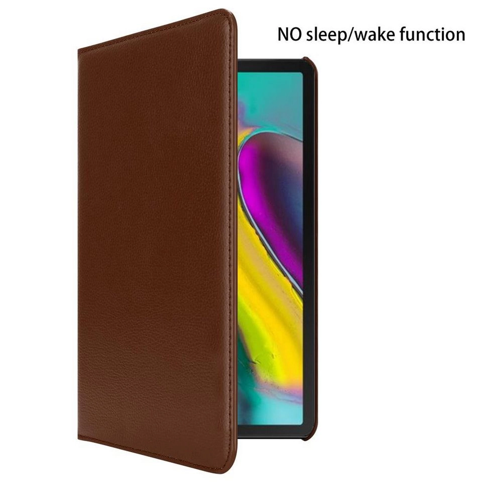 Cadorabo Tablet Hülle für Samsung Galaxy Tab S5e (10,5" Zoll) SM-T725N in PILZ BRAUN Book Style Schutzhülle OHNE Auto Wake Up mit Standfunktion und Gummiband Verschluss