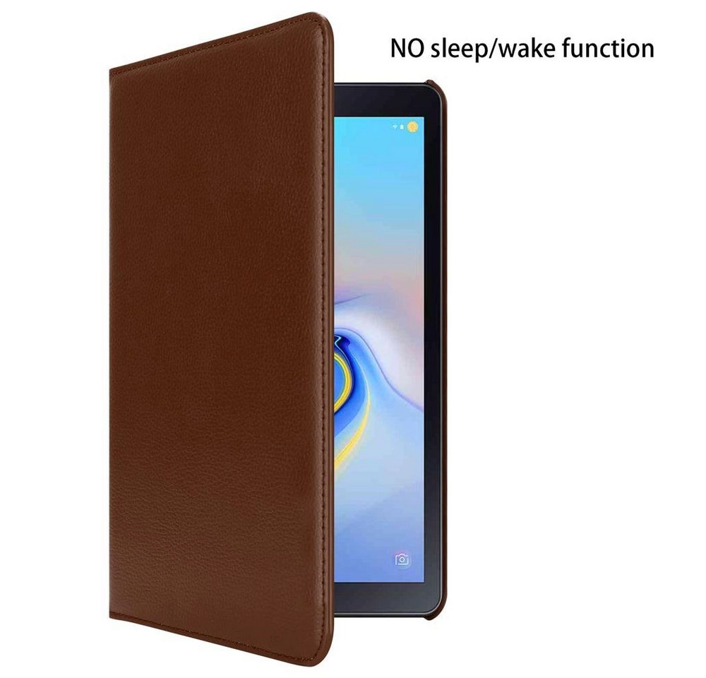 Cadorabo Tablet Hülle für Samsung Galaxy Tab A (10,5" Zoll) T590 in PILZ BRAUN Book Style Schutzhülle OHNE Auto Wake Up mit Standfunktion und Gummiband Verschluss