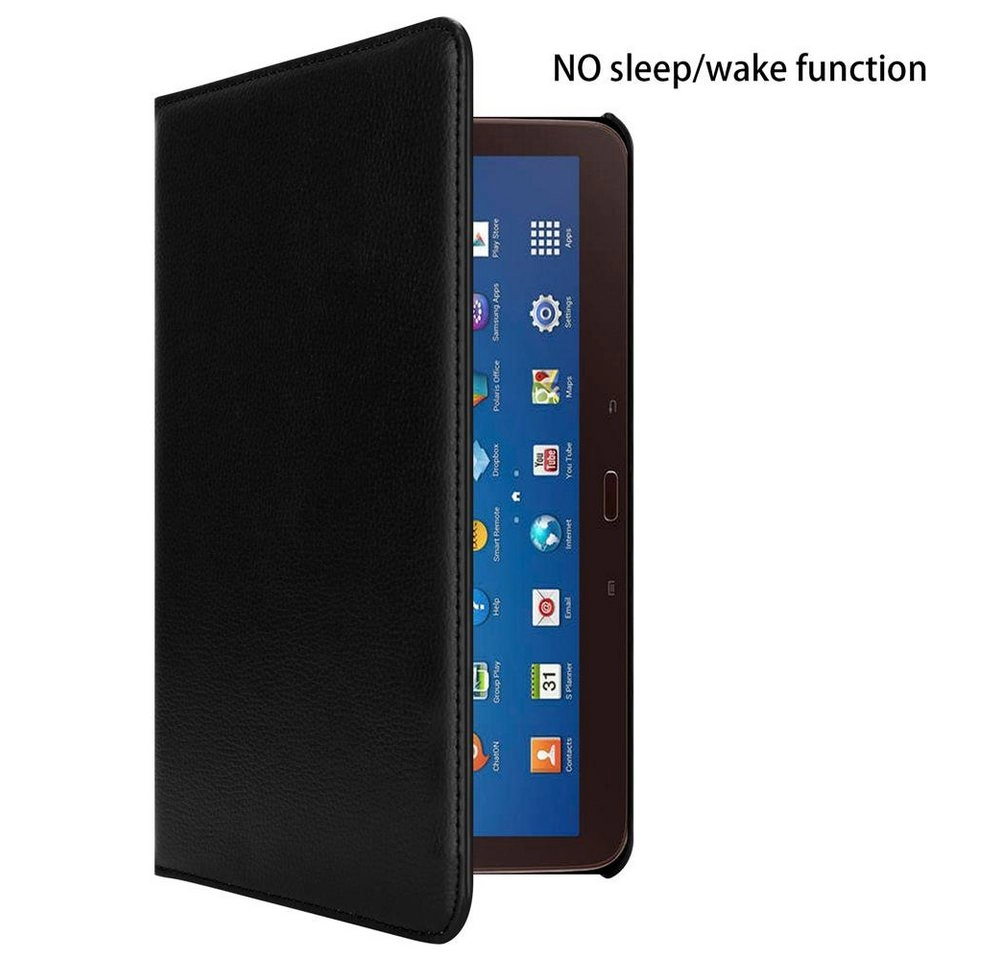 Cadorabo Tablet Hülle für Samsung Galaxy Tab 3 (10,1" Zoll) P5200 in HOLUNDER SCHWARZ Book Style Schutzhülle OHNE Auto Wake Up mit Standfunktion und Gummiband Verschluss