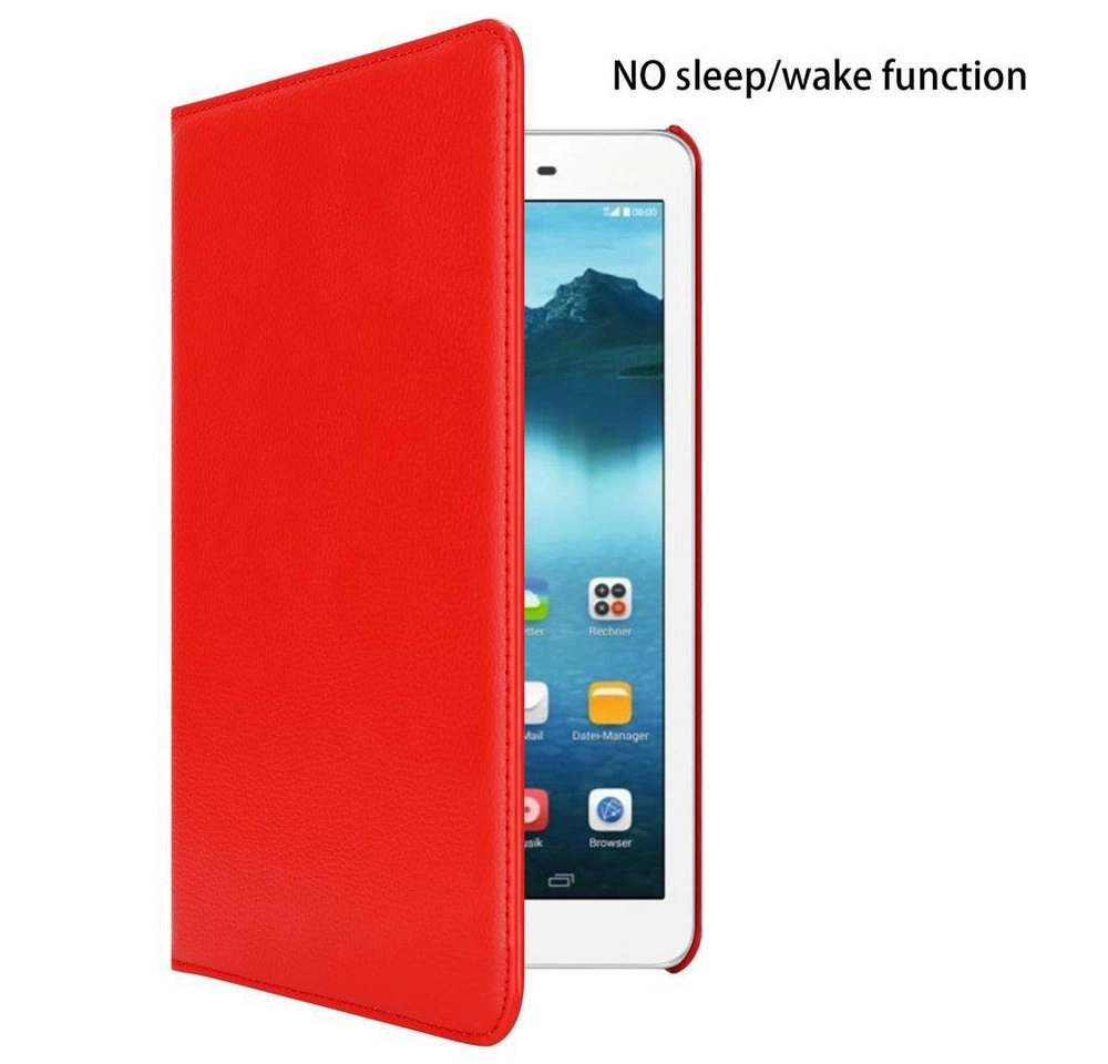 Cadorabo Tablet Hülle für Huawei MediaPad T1 8 (8,0" Zoll) in MOHN ROT Book Style Schutzhülle OHNE Auto Wake Up mit Standfunktion und Gummiband Verschluss