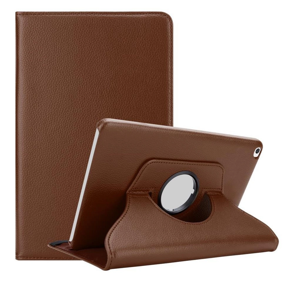 Cadorabo Tablet Hülle für Huawei MediaPad T1 10 (10,0" Zoll) in PILZ BRAUN Book Style Schutzhülle OHNE Auto Wake Up mit Standfunktion und Gummiband Verschluss