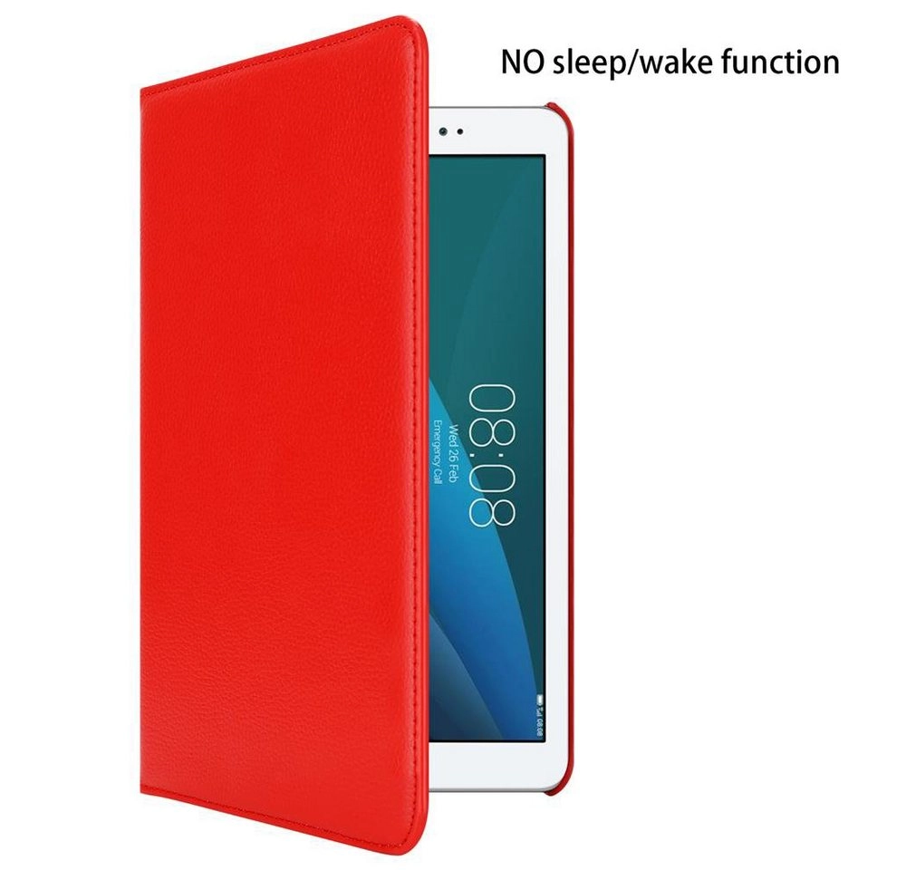 Cadorabo Tablet Hülle für Huawei MediaPad T1 10 (10,0" Zoll) in MOHN ROT Book Style Schutzhülle OHNE Auto Wake Up mit Standfunktion und Gummiband Verschluss