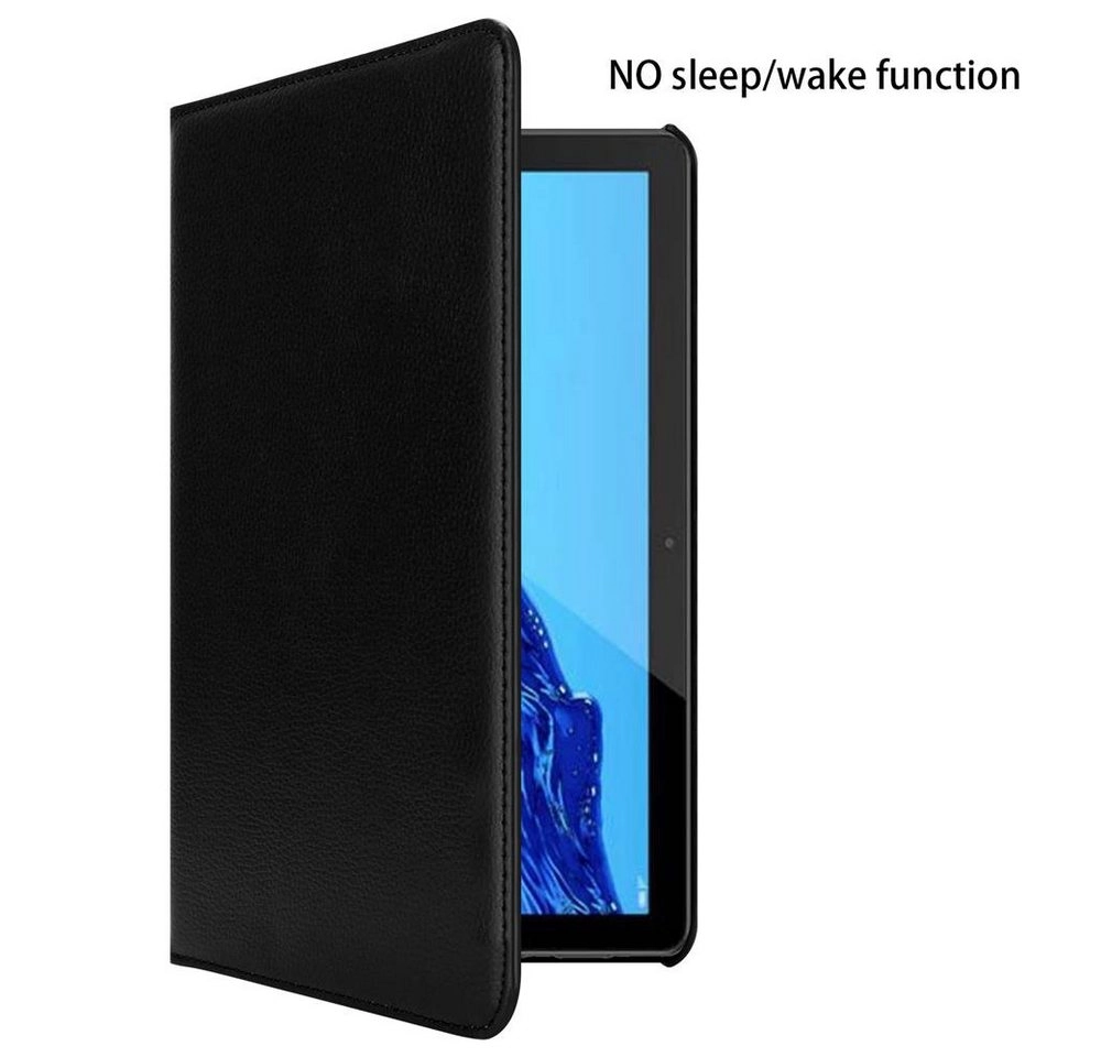 Cadorabo Tablet Hülle für Huawei MediaPad T5 10 (10,1" Zoll) in HOLUNDER SCHWARZ Book Style Schutzhülle OHNE Auto Wake Up mit Standfunktion und Gummiband Verschluss