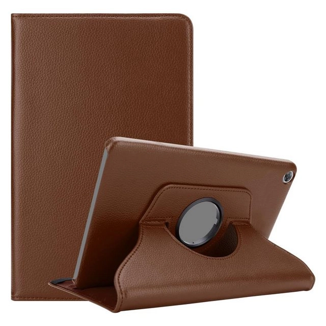 Cadorabo Tablet Hülle für Huawei MediaPad M5 8 (8,4" Zoll) in PILZ BRAUN Book Style Schutzhülle OHNE Auto Wake Up mit Standfunktion und Gummiband Verschluss