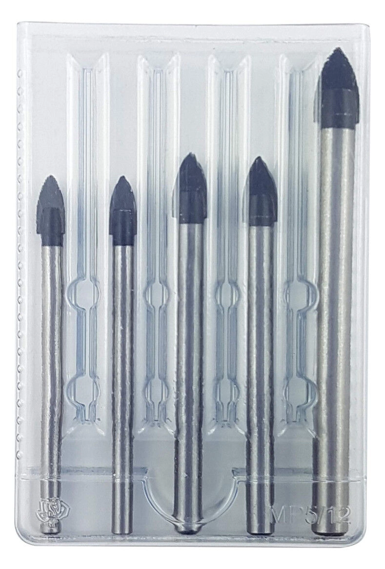 Projahn Crystal Glas- und Fliesenbohrer Satz 5-tlg 2x 6mm + 2x 8mm + 1x 10mm
