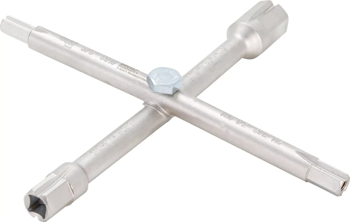 BGS 8448 Sanitär-Kreuzschlüssel mit 10 Funktionen