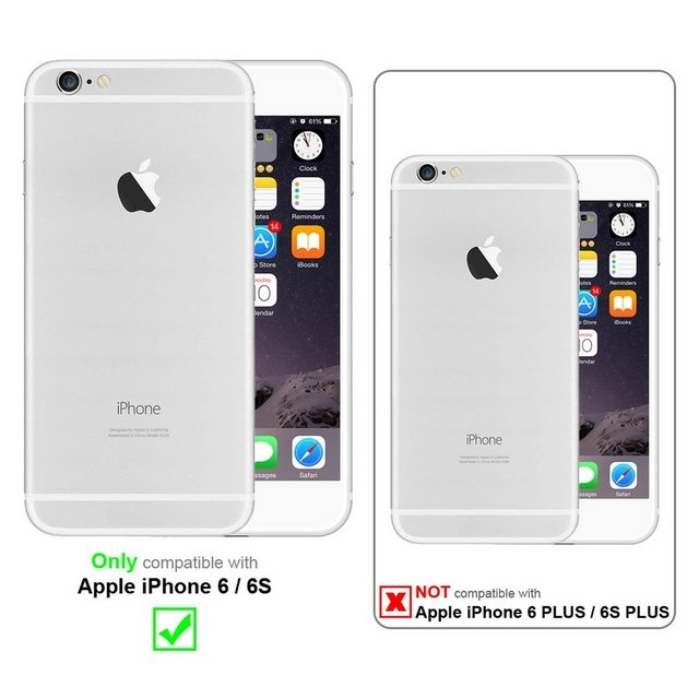Cadorabo 3x Panzer Folie für Apple iPhone 6 / iPhone 6S Schutzfolie in KRISTALL KLAR 3er Pack Gehärtetes (Tempered) Display-Schutzglas in 9H Härte mit 3D Touch Kompatibilität