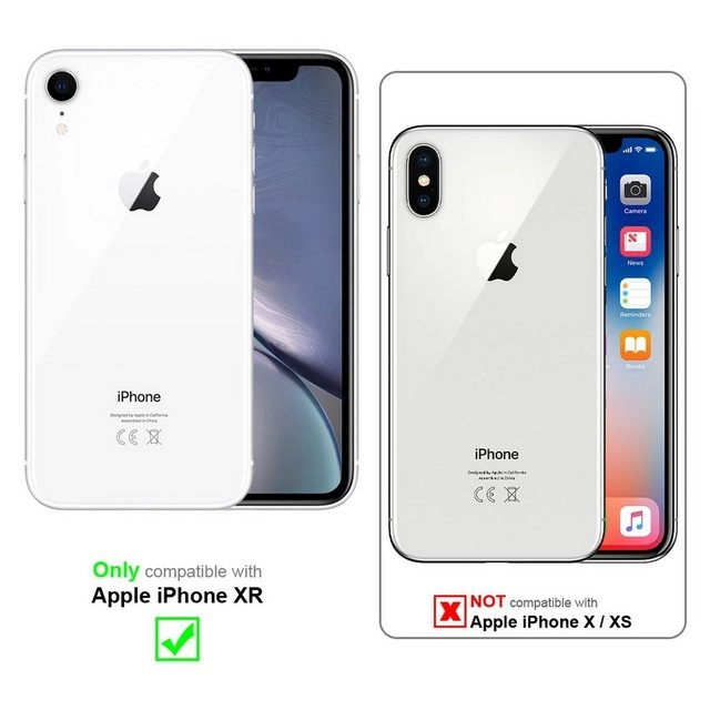 Cadorabo 3x Panzer Folie für Apple iPhone XR Schutzfolie in KRISTALL KLAR 3er Pack Gehärtetes (Tempered) Display-Schutzglas in 9H Härte mit 3D Touch Kompatibilität