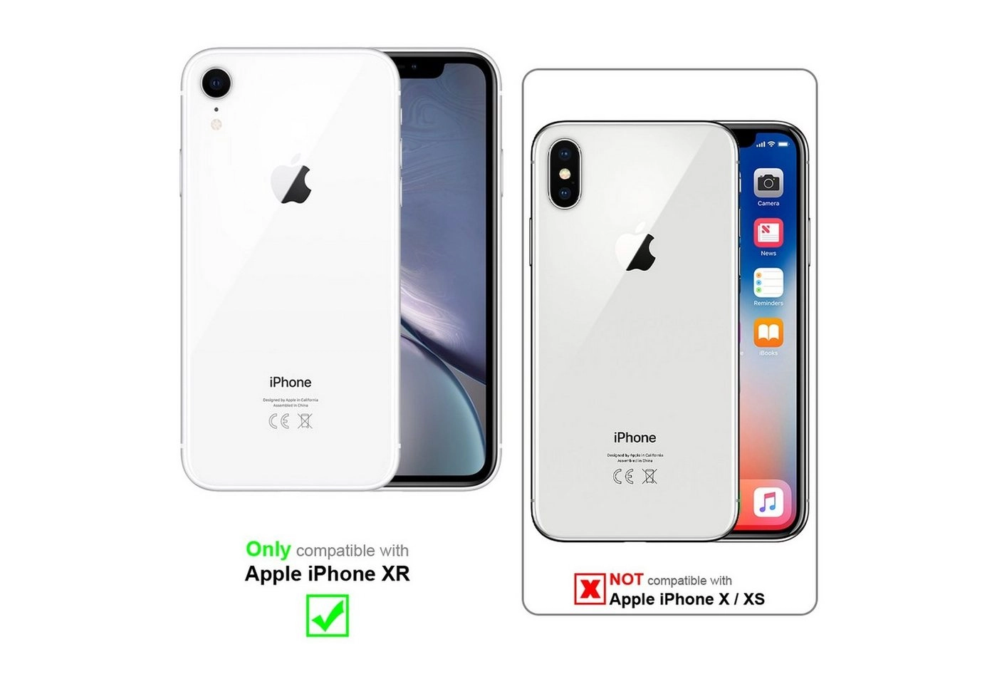 Cadorabo 3x Panzer Folie für Apple iPhone XR Schutzfolie in KRISTALL KLAR 3er Pack Gehärtetes (Tempered) Display-Schutzglas in 9H Härte mit 3D Touch Kompatibilität