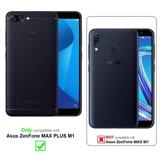 Cadorabo 3x Panzer Folie für Asus ZenFone MAX PRO M1 Schutzfolie in KRISTALL KLAR 3er Pack Gehärtetes (Tempered) Display-Schutzglas in 9H Härte mit 3D Touch Kompatibilität