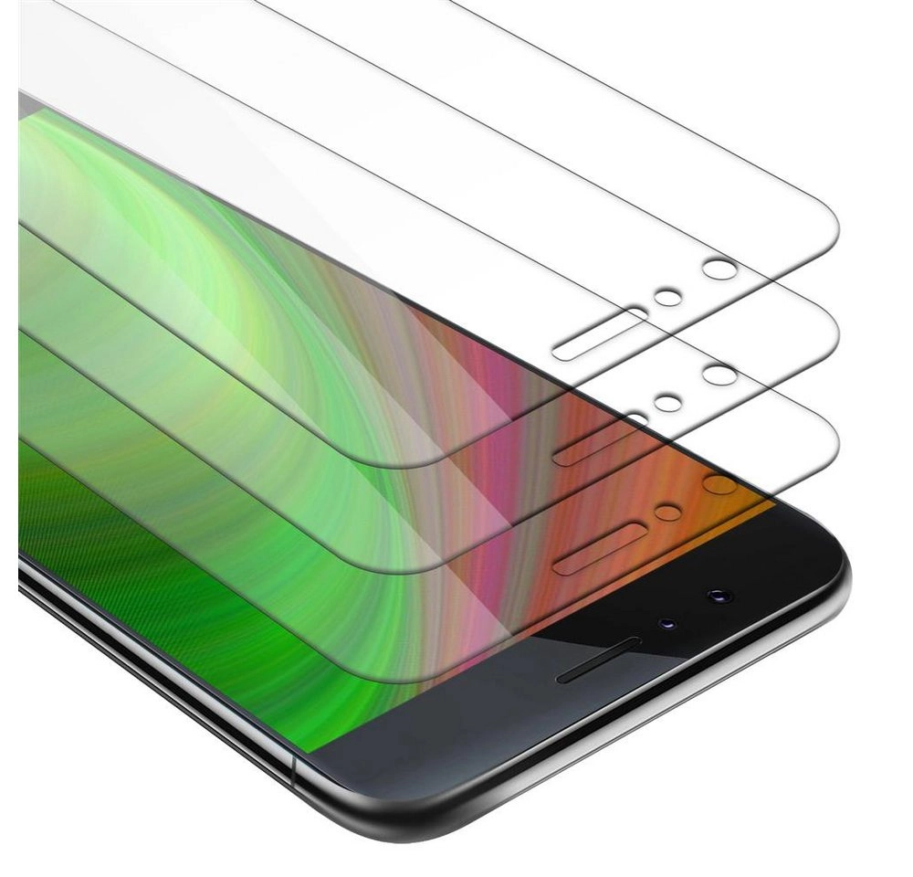 Cadorabo 3x Panzer Folie für Honor 8 Schutzfolie in KRISTALL KLAR 3er Pack Gehärtetes (Tempered) Display-Schutzglas in 9H Härte mit 3D Touch Kompatibilität