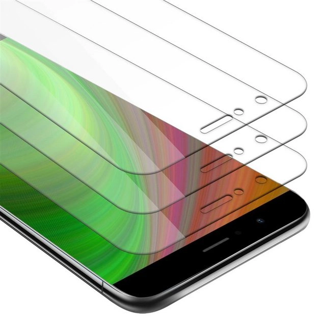 Cadorabo 3x Panzer Folie für Honor V9 Schutzfolie in KRISTALL KLAR 3er Pack Gehärtetes (Tempered) Display-Schutzglas in 9H Härte mit 3D Touch Kompatibilität