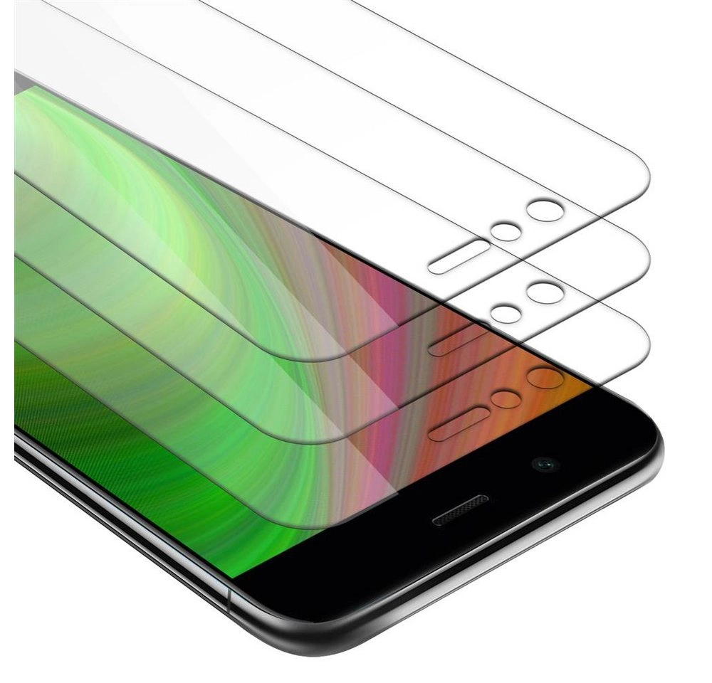 Cadorabo 3x Panzer Folie für Huawei NOVA 2 Schutzfolie in KRISTALL KLAR 3er Pack Gehärtetes (Tempered) Display-Schutzglas in 9H Härte mit 3D Touch Kompatibilität