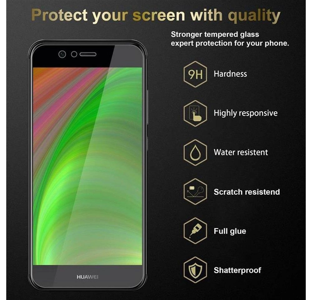 Cadorabo 3x Panzer Folie für Huawei NOVA 2 Schutzfolie in KRISTALL KLAR 3er Pack Gehärtetes (Tempered) Display-Schutzglas in 9H Härte mit 3D Touch Kompatibilität