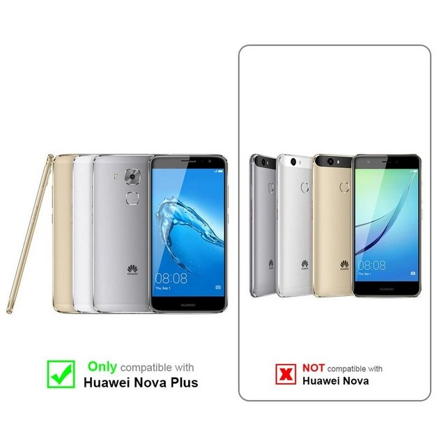 Cadorabo 3x Panzer Folie für Huawei NOVA PLUS Schutzfolie in KRISTALL KLAR 3er Pack Gehärtetes (Tempered) Display-Schutzglas in 9H Härte mit 3D Touch Kompatibilität
