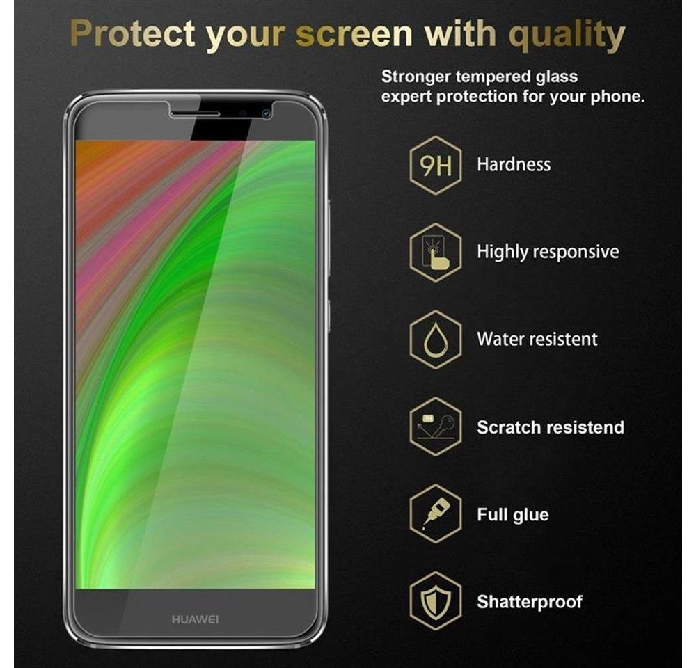 Cadorabo 3x Panzer Folie für Huawei NOVA PLUS Schutzfolie in KRISTALL KLAR 3er Pack Gehärtetes (Tempered) Display-Schutzglas in 9H Härte mit 3D Touch Kompatibilität
