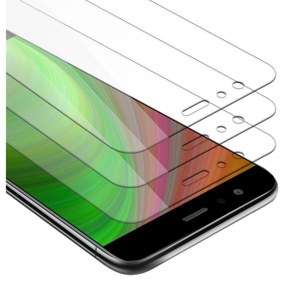 Cadorabo 3x Panzer Folie für Huawei P10 LITE Schutzfolie in KRISTALL KLAR 3er Pack Gehärtetes (Tempered) Display-Schutzglas in 9H Härte mit 3D Touch Kompatibilität