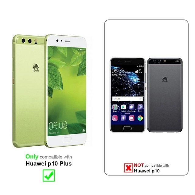 Cadorabo 3x Panzer Folie für Huawei P10 PLUS Schutzfolie in KRISTALL KLAR 3er Pack Gehärtetes (Tempered) Display-Schutzglas in 9H Härte mit 3D Touch Kompatibilität