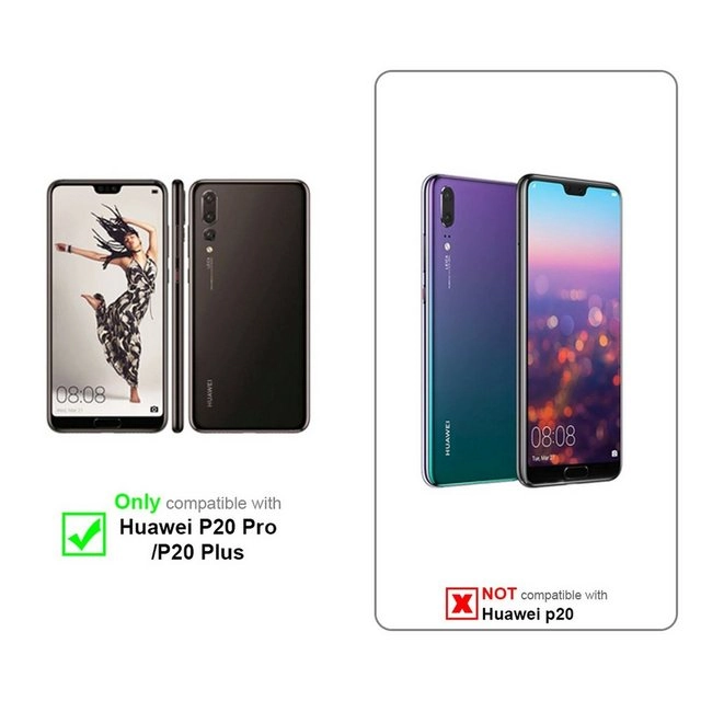 Cadorabo 3x Panzer Folie für Huawei P20 PRO Schutzfolie in KRISTALL KLAR 3er Pack Gehärtetes (Tempered) Display-Schutzglas in 9H Härte mit 3D Touch Kompatibilität
