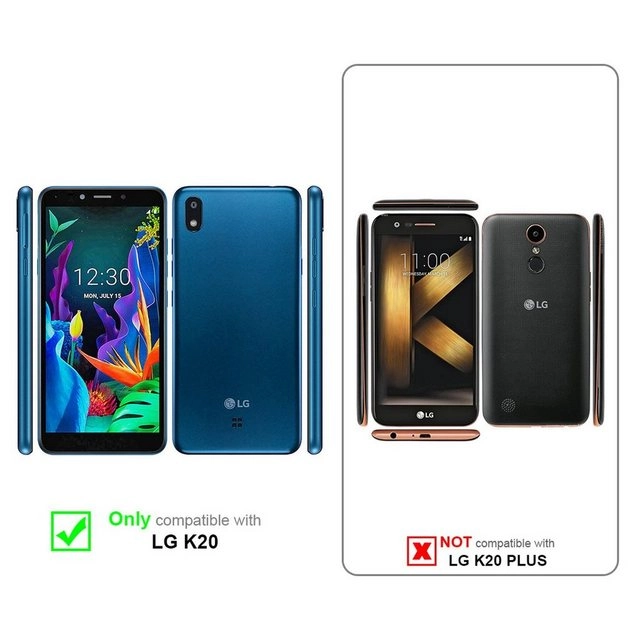 Cadorabo 3x Panzer Folie für LG K20 Schutzfolie in KRISTALL KLAR 3er Pack Gehärtetes (Tempered) Display-Schutzglas in 9H Härte mit 3D Touch Kompatibilität