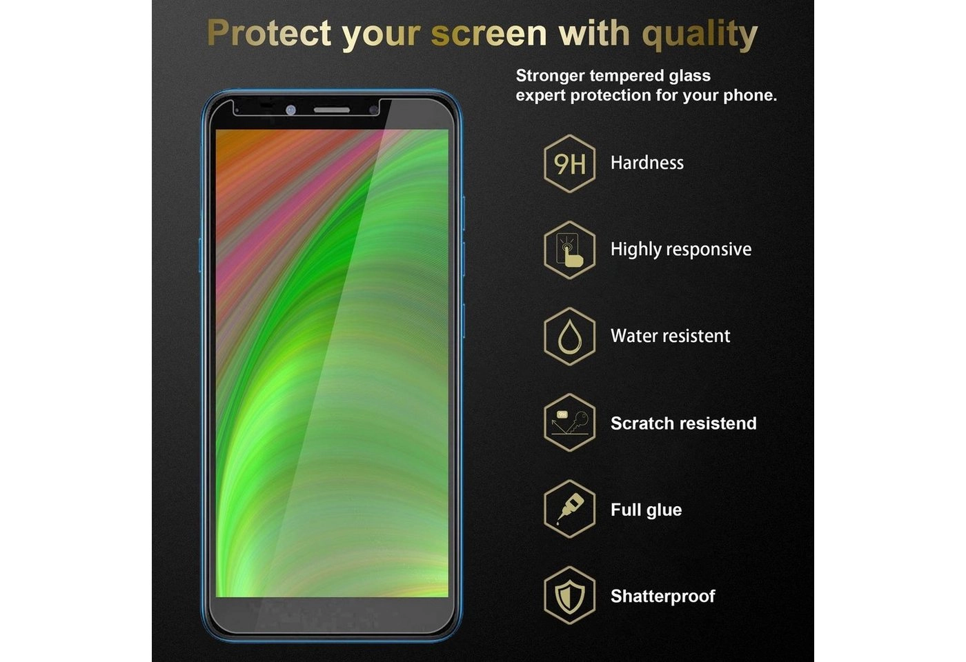 Cadorabo 3x Panzer Folie für LG K20 Schutzfolie in KRISTALL KLAR 3er Pack Gehärtetes (Tempered) Display-Schutzglas in 9H Härte mit 3D Touch Kompatibilität